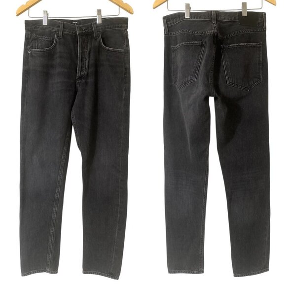 Agolde x Talula High Rise Taper Black Faded Jeans Size 27 Distressed Denim - Picture 11 of 14